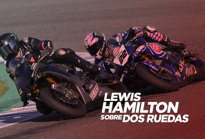 Lewis Hamilton se sube al mundo de las dos ruedas pilotando una Yamaha R1